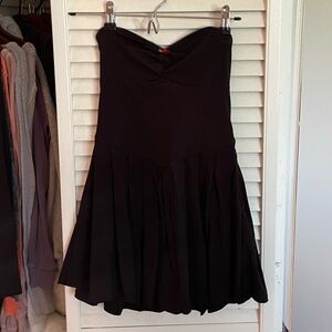 Mini black skort dress